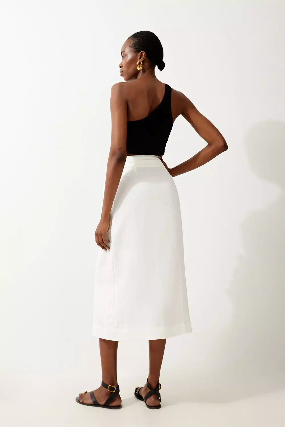 A line 2025 midi skirt petite