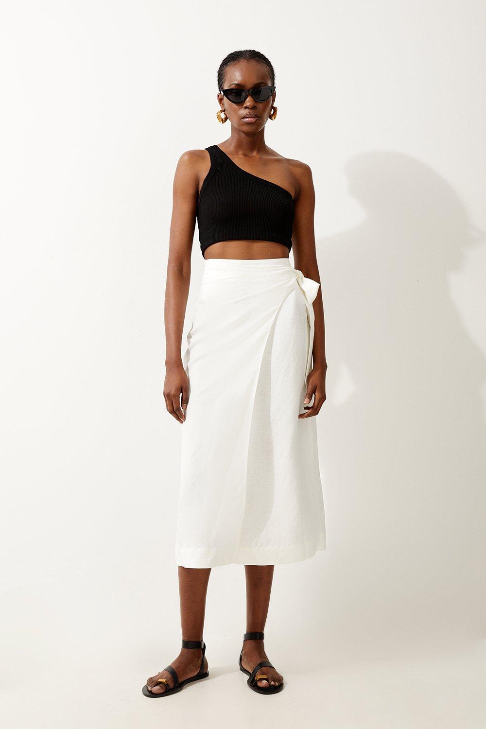 High waisted store skirt wedding guest