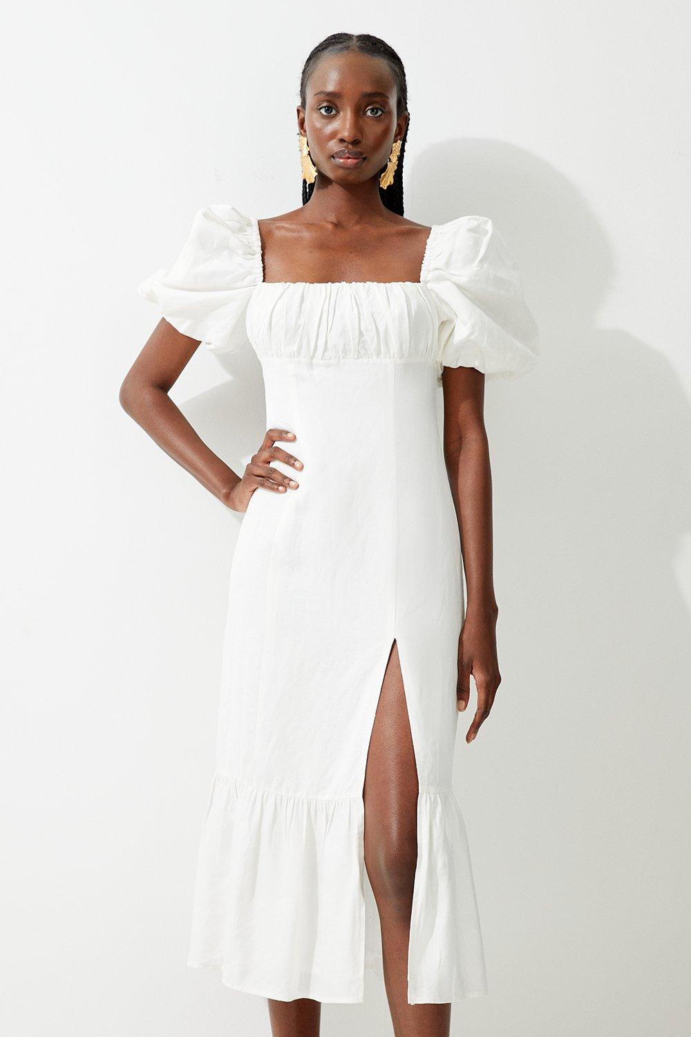 Long white outlet cocktail dress