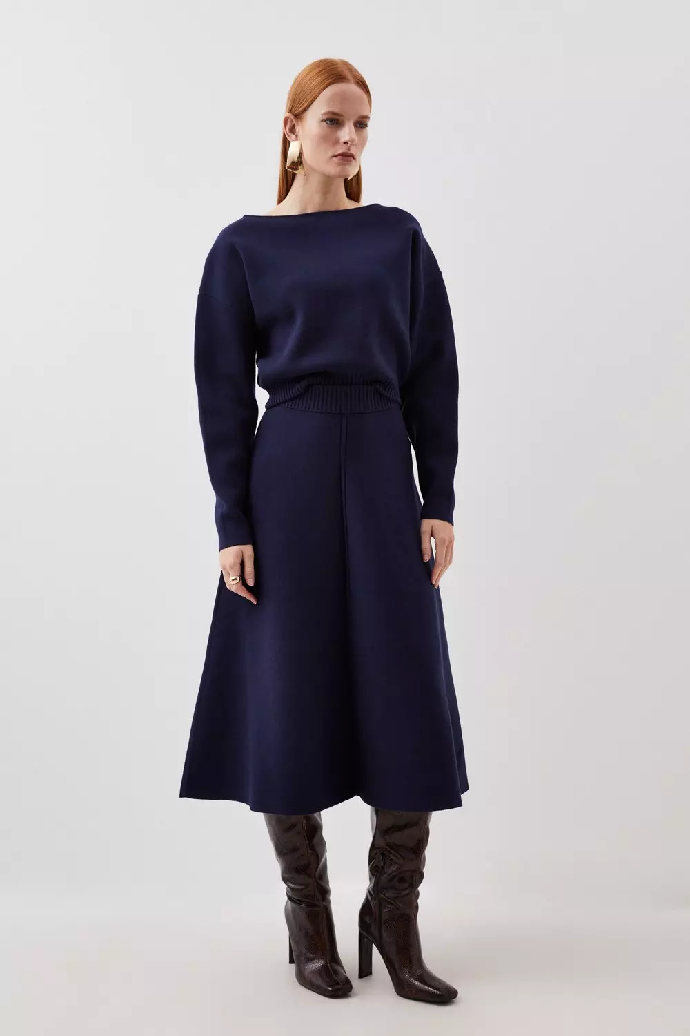 Knit midi skirt co sales ord