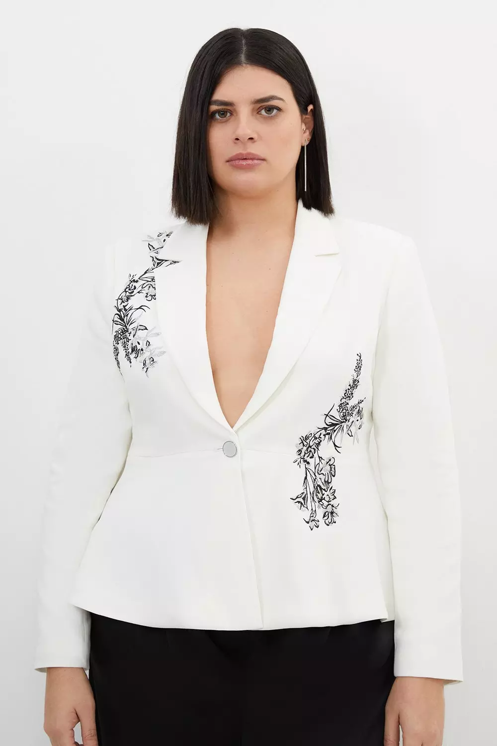 Plus size shop ivory blazer