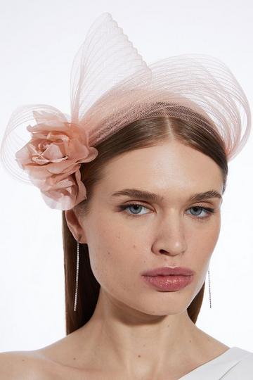 Bow Detail Headband Fascinator blush