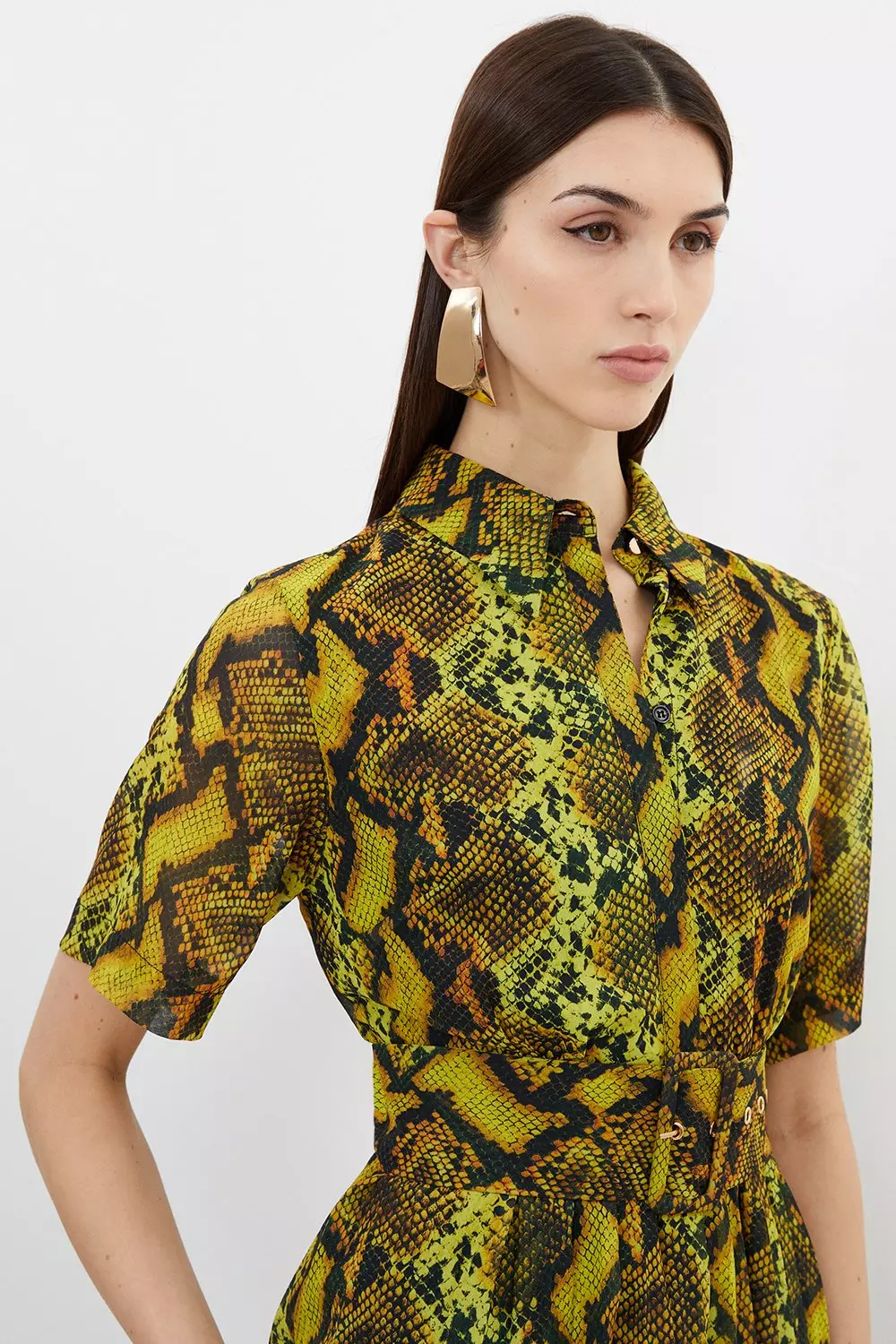 Snake print hot sale dress shirt