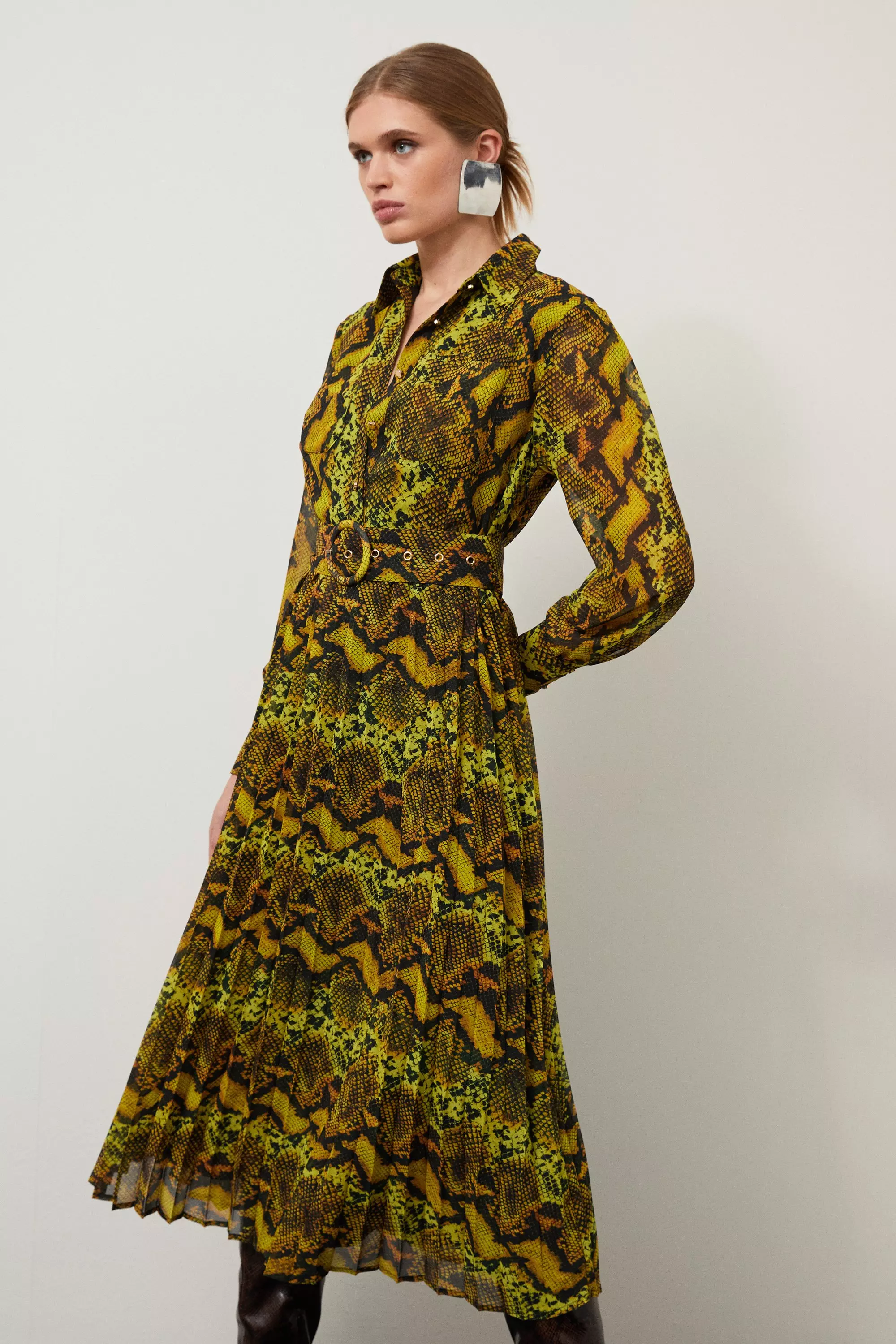 Zara snake hotsell print shirt dress