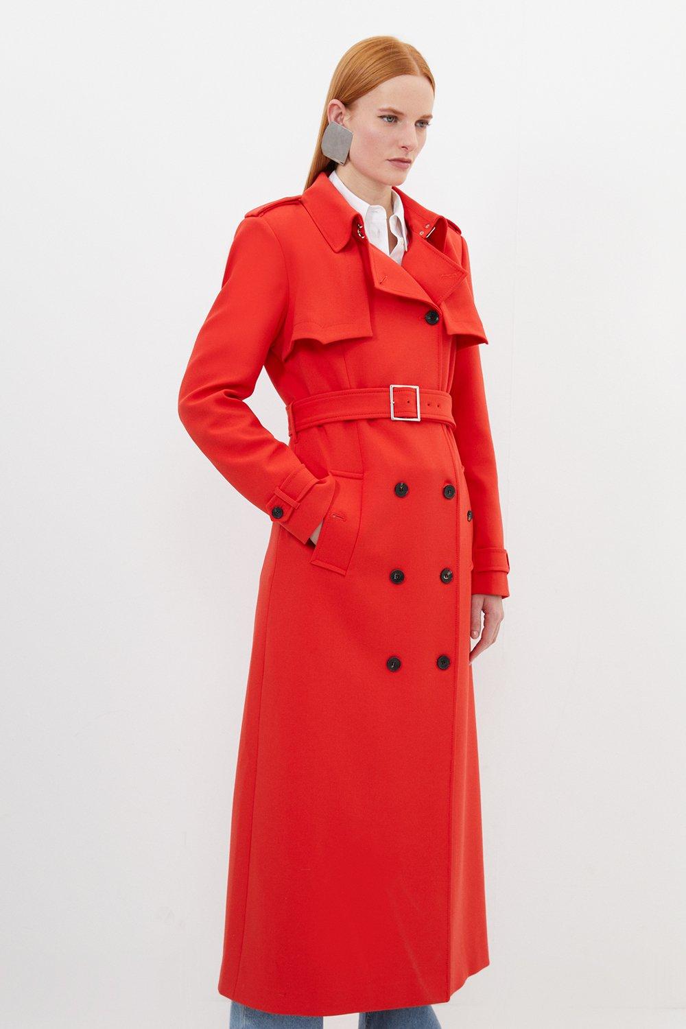 Women s Red Coats Long Red Coats Karen Millen US