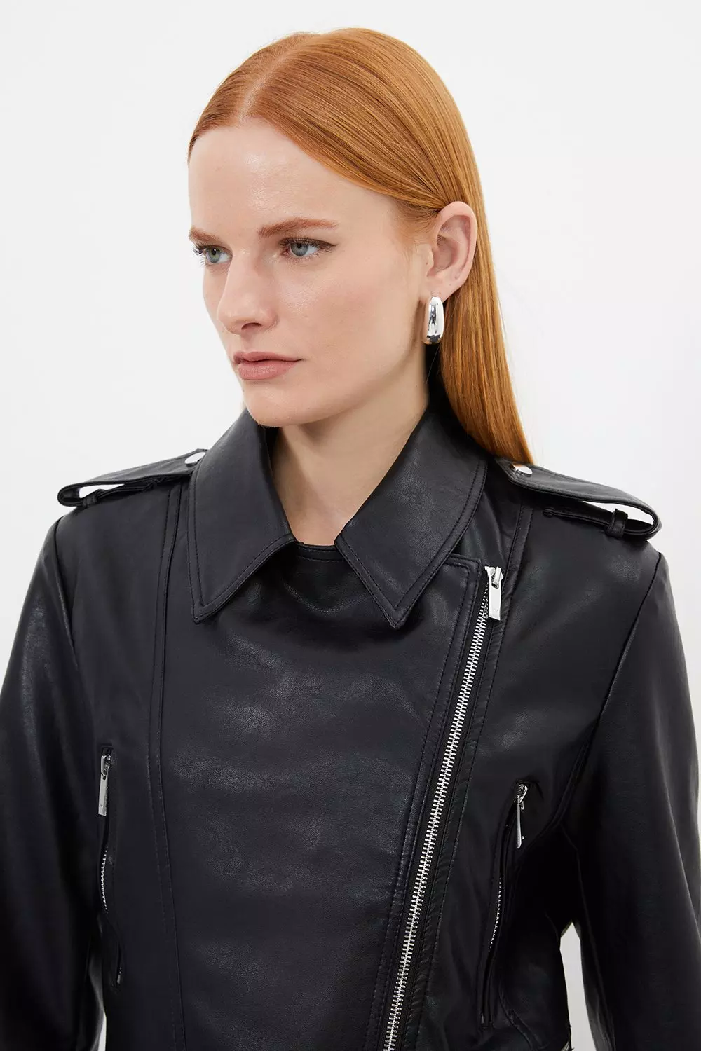 Karen millen 2024 cropped leather jacket