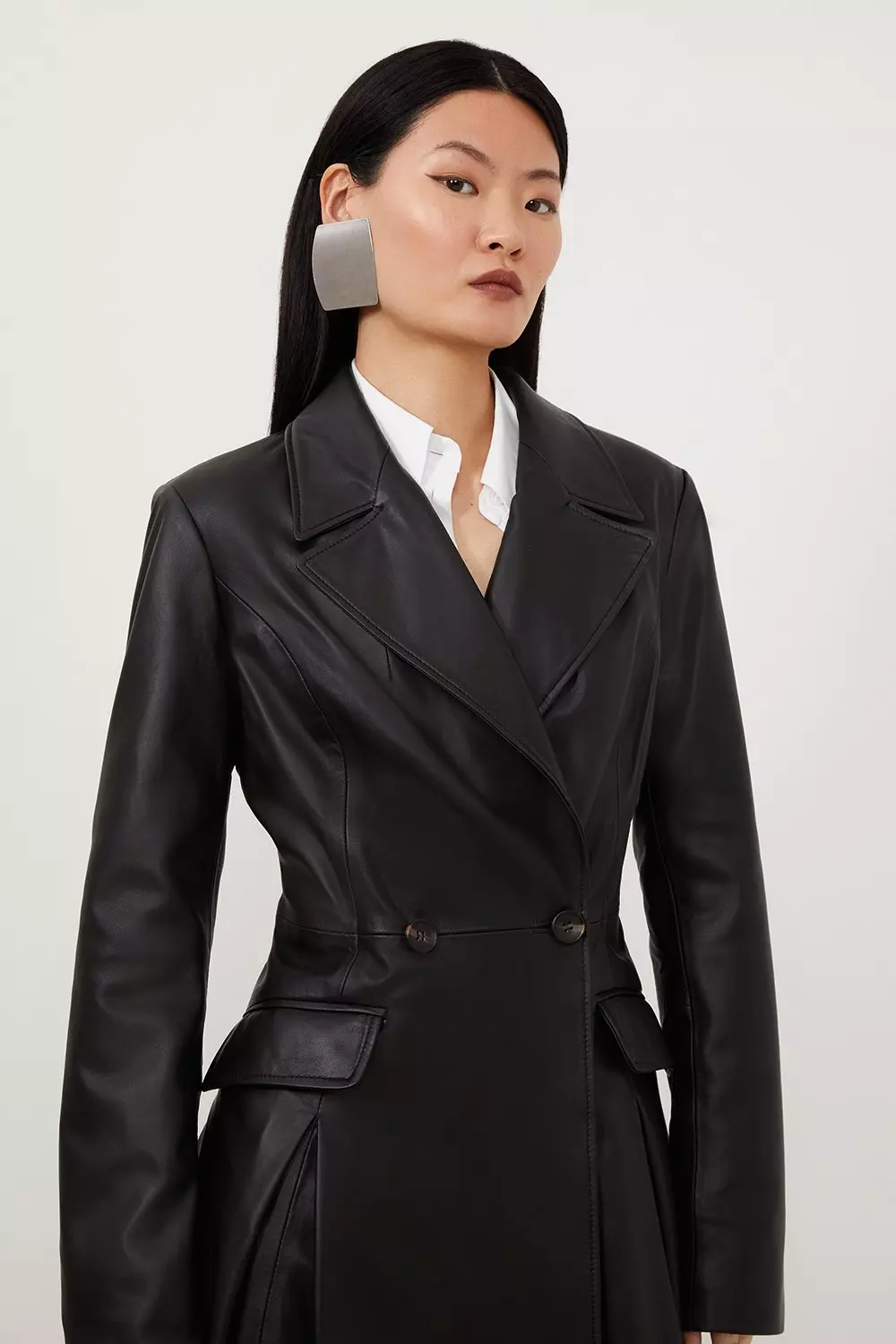 Black hotsell skirted coat