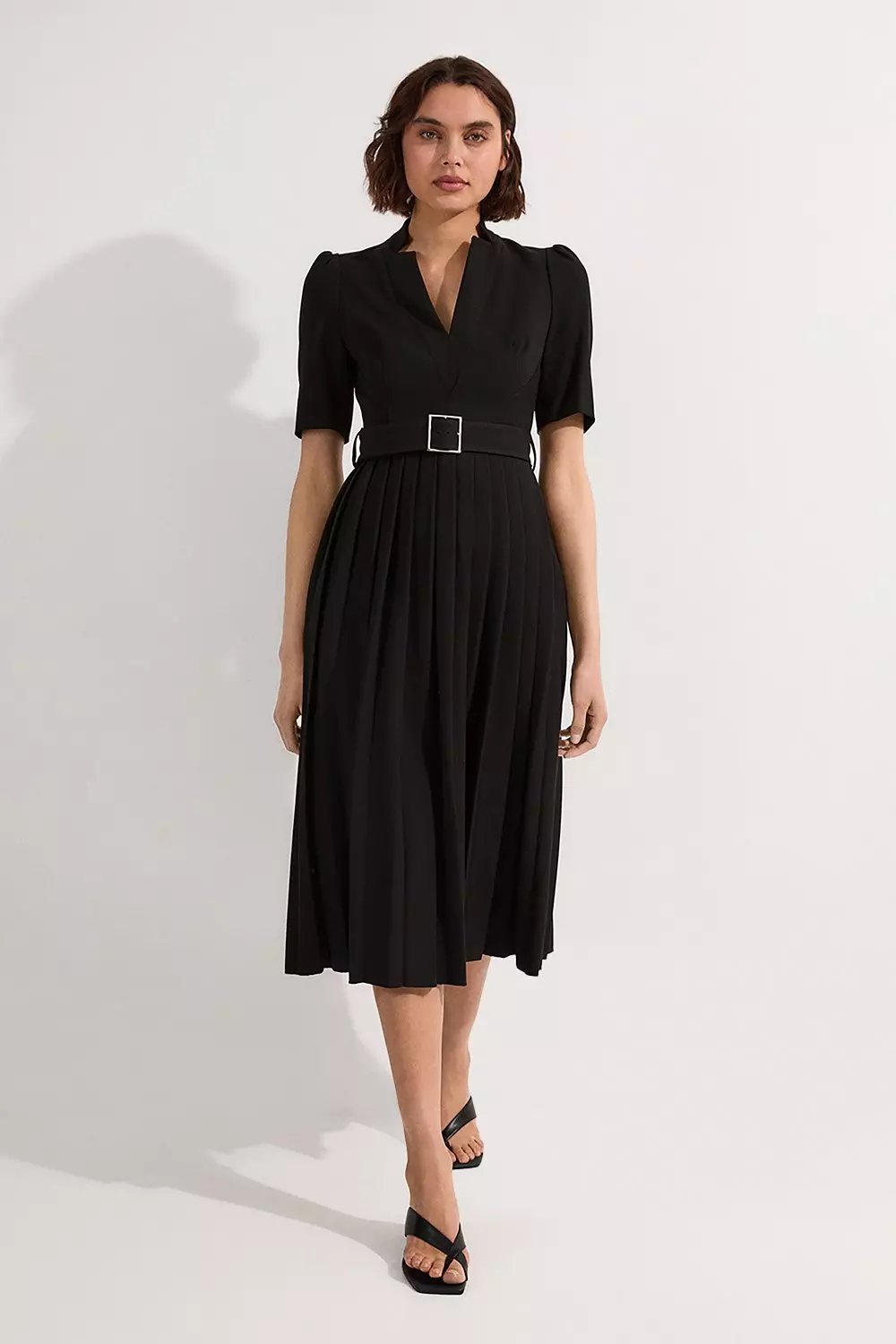 Karen millen pleated midi shirt outlet dress