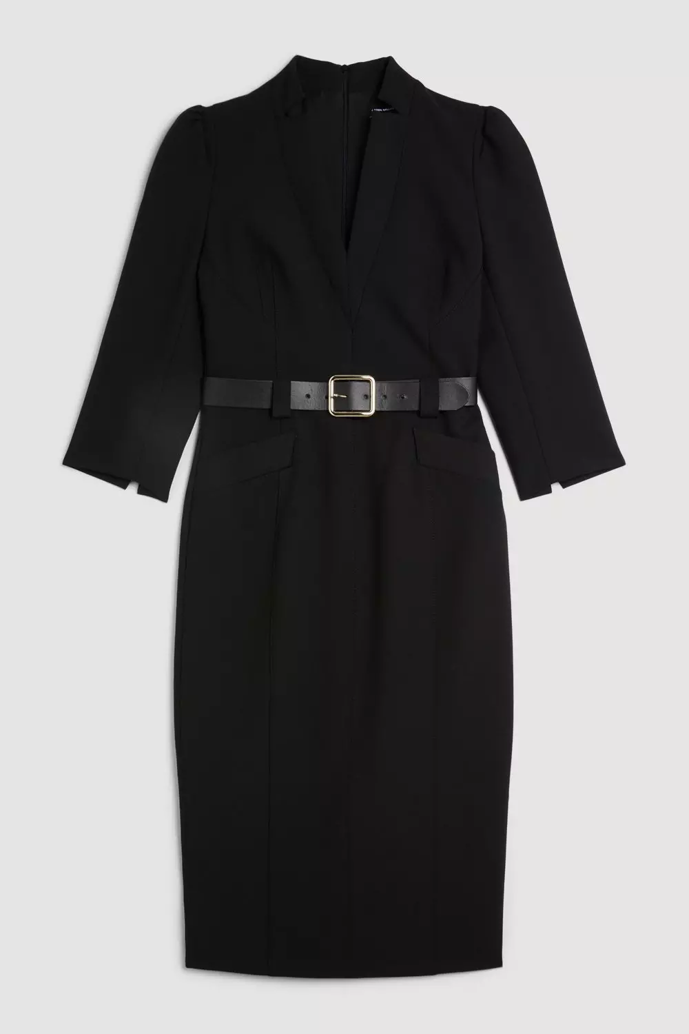 Karen millen black belted clearance dress