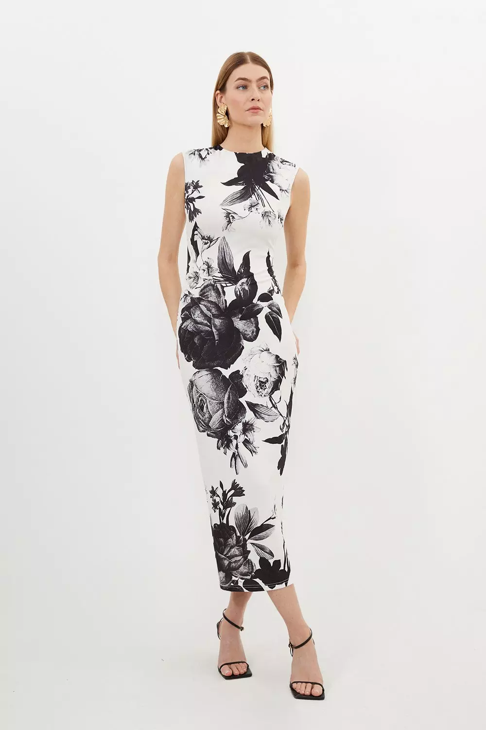 Karen millen outlet white floral dress