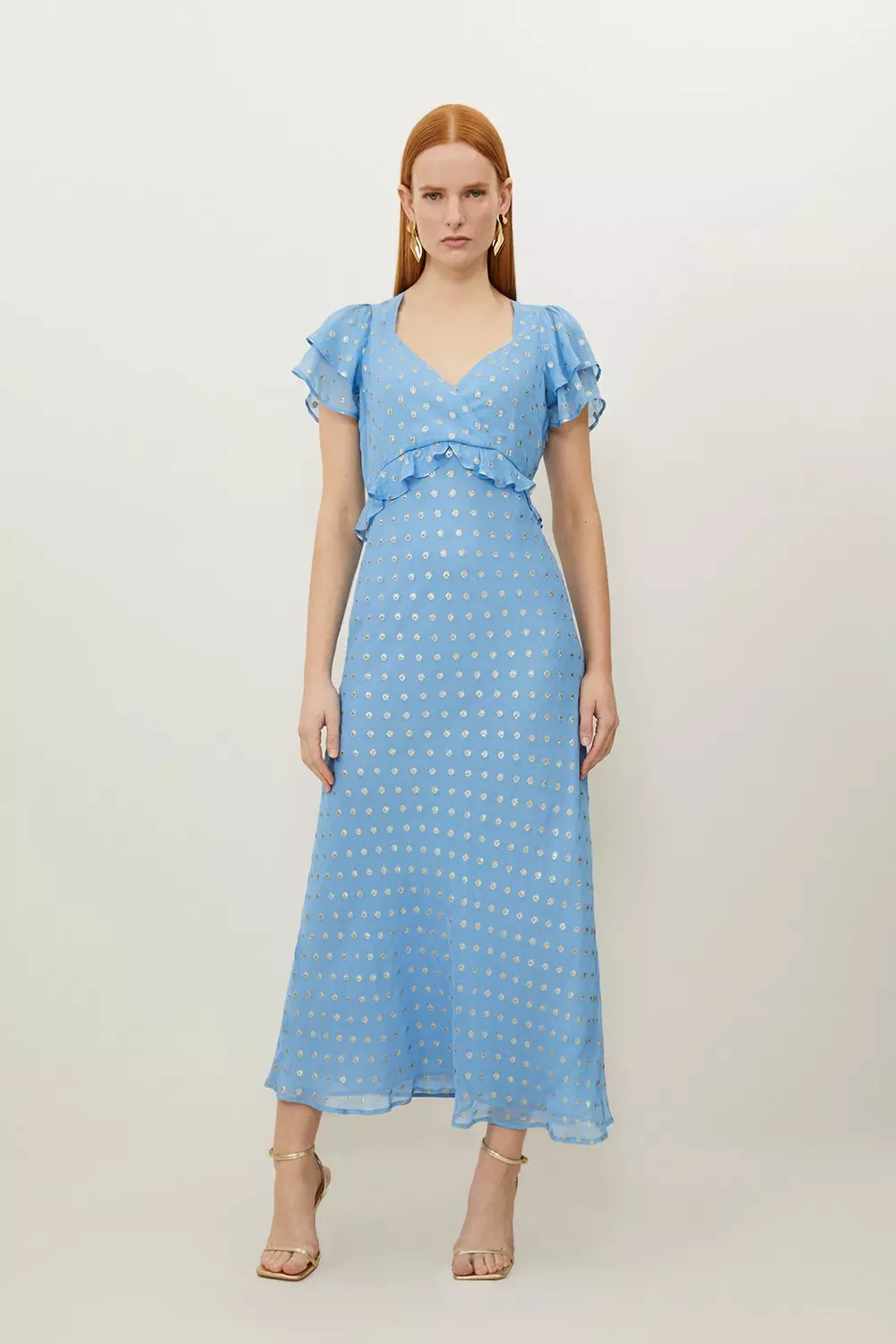 Karen millen polka dot maxi clearance dress