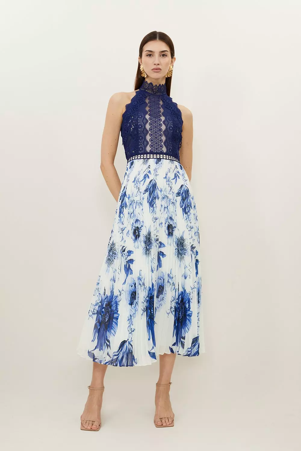 AQUA Floral Eyelet & Lace Dress - 100% Exclusive