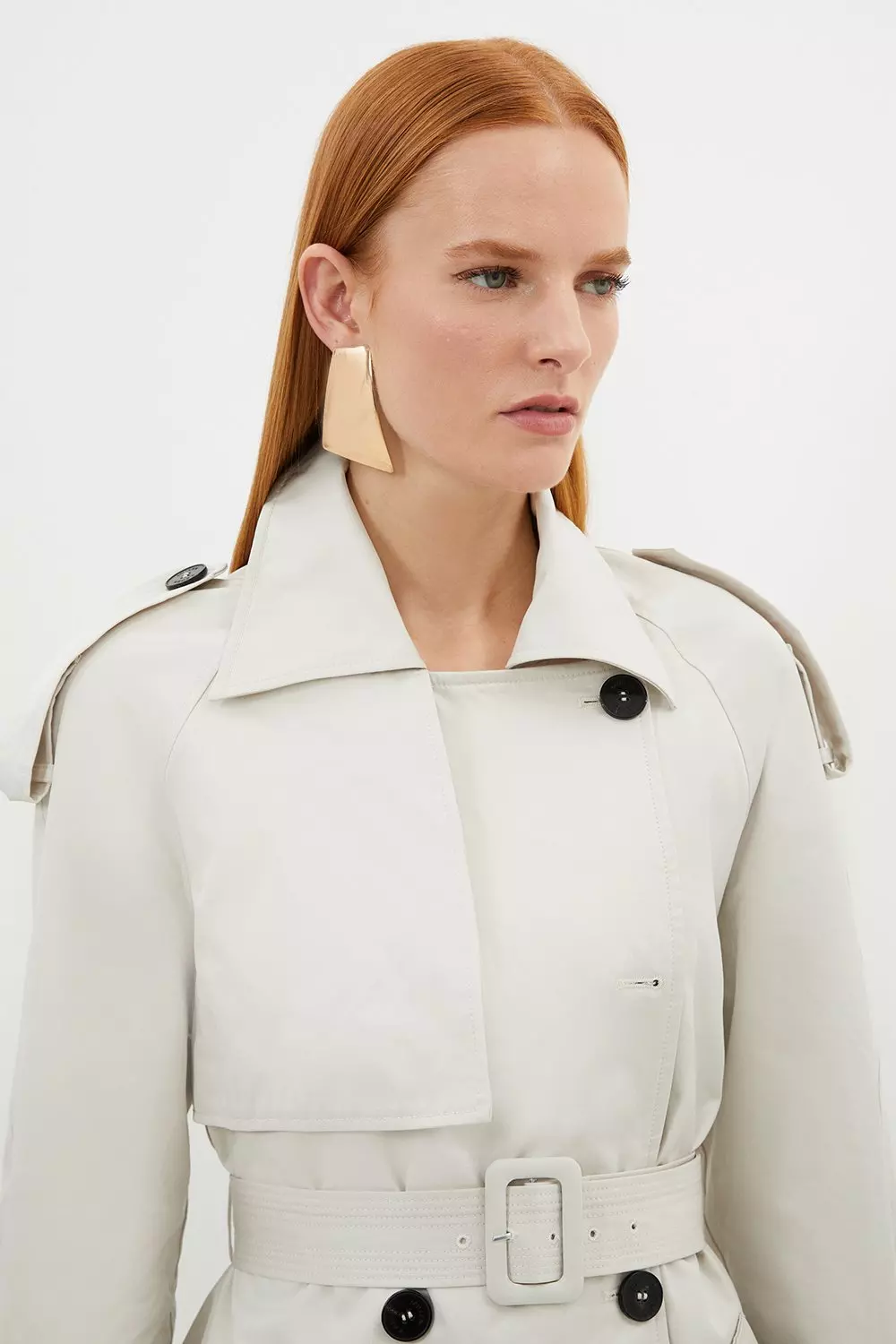 Belted Short Trench Coat | Karen Millen