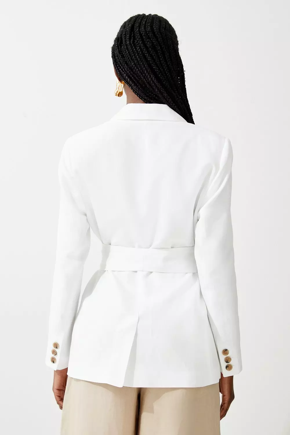 White longline outlet blazer