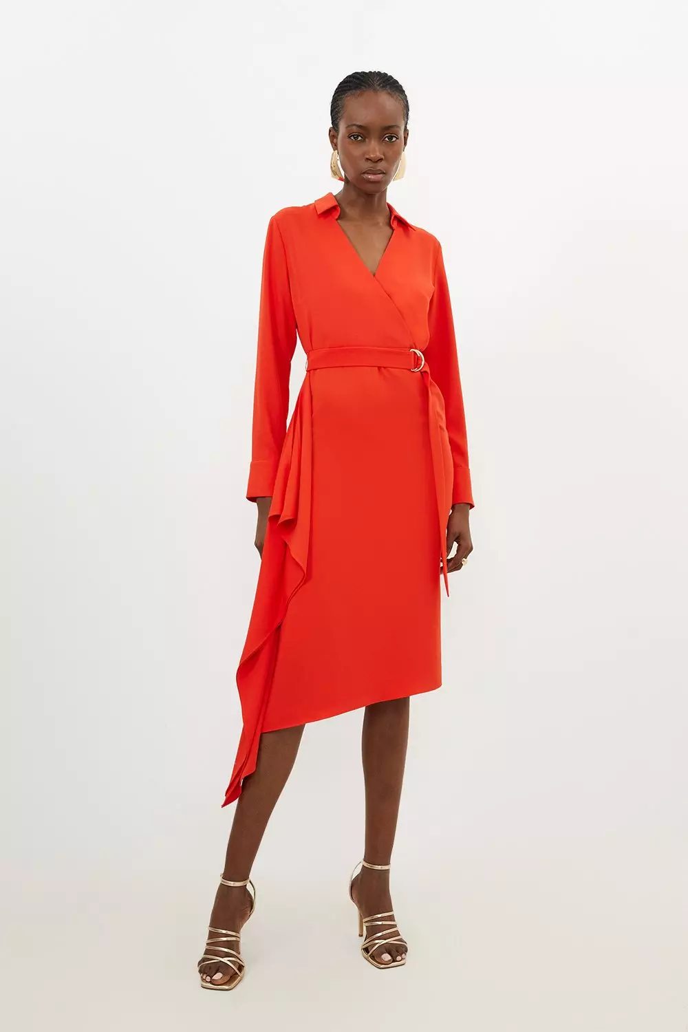 Tailored wrap hot sale dress