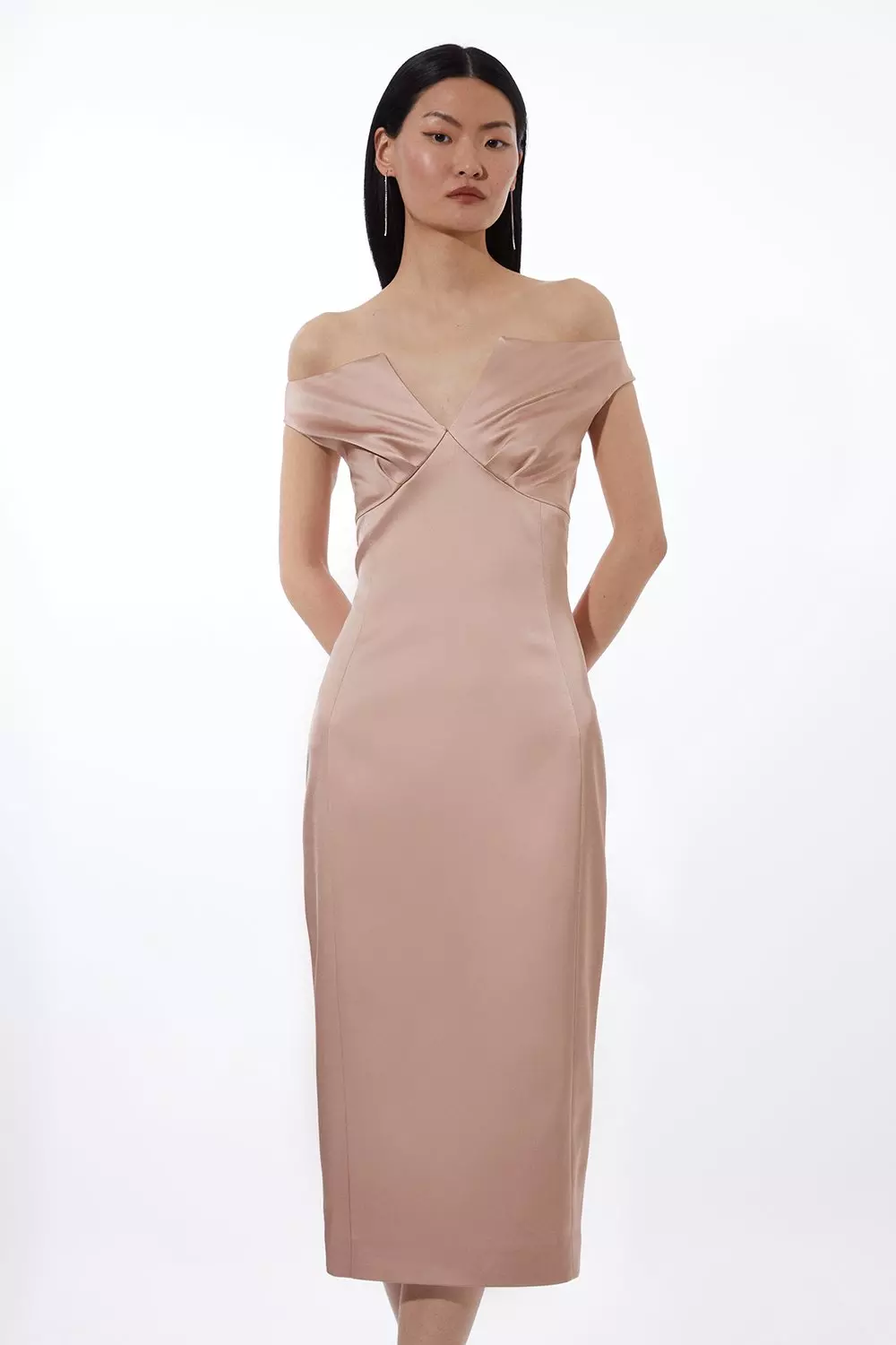 Karen millen champagne outlet dress