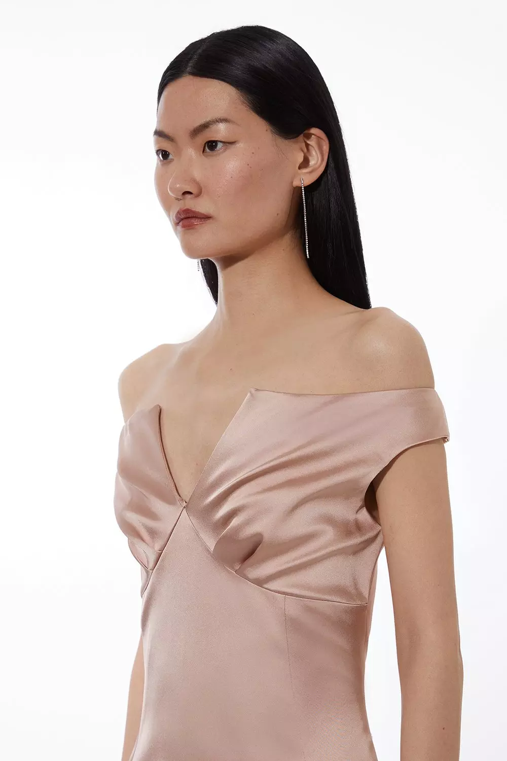 Karen millen champagne outlet satin dress