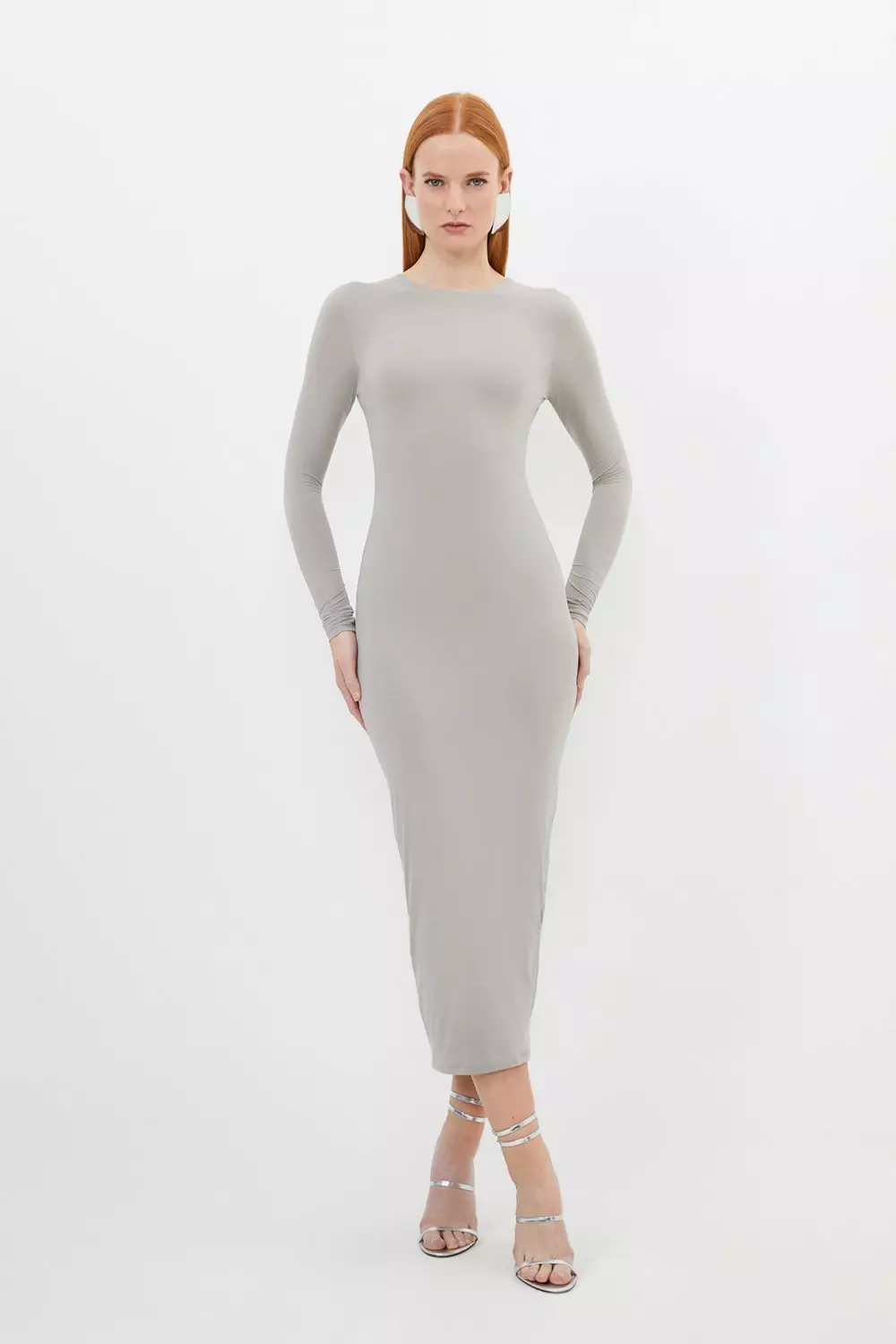 Karen millen body hot sale contour midi dress