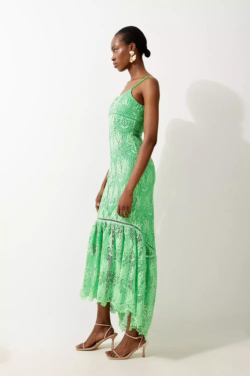 Green shop lace maxi