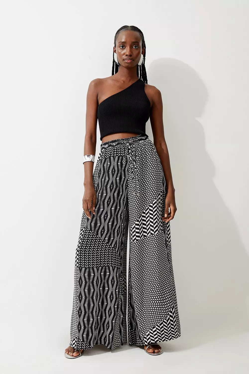 Black And White Pants - Zebra Print Pants - Wide Leg Pants