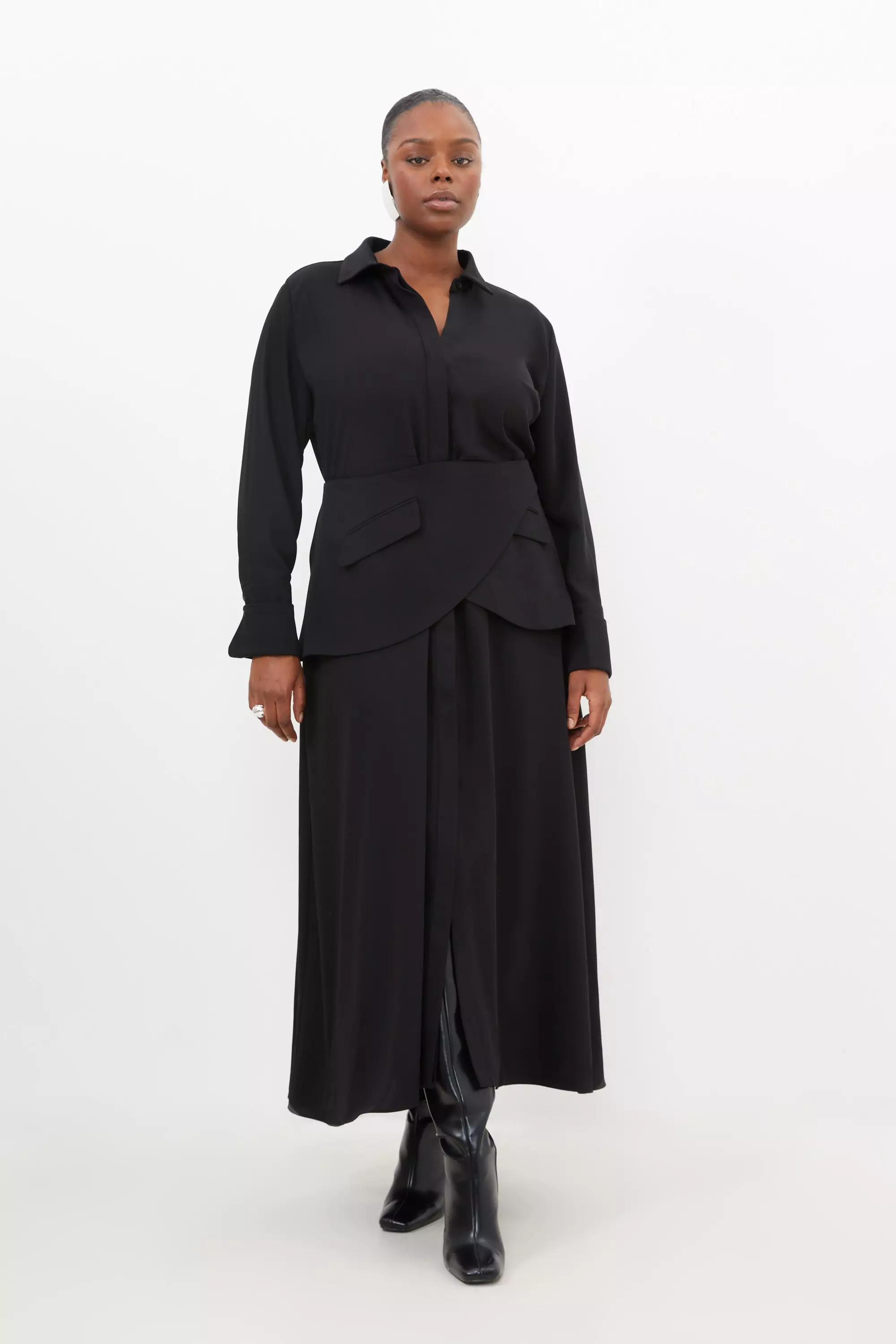 Karen millen tailored belted hot sale dress