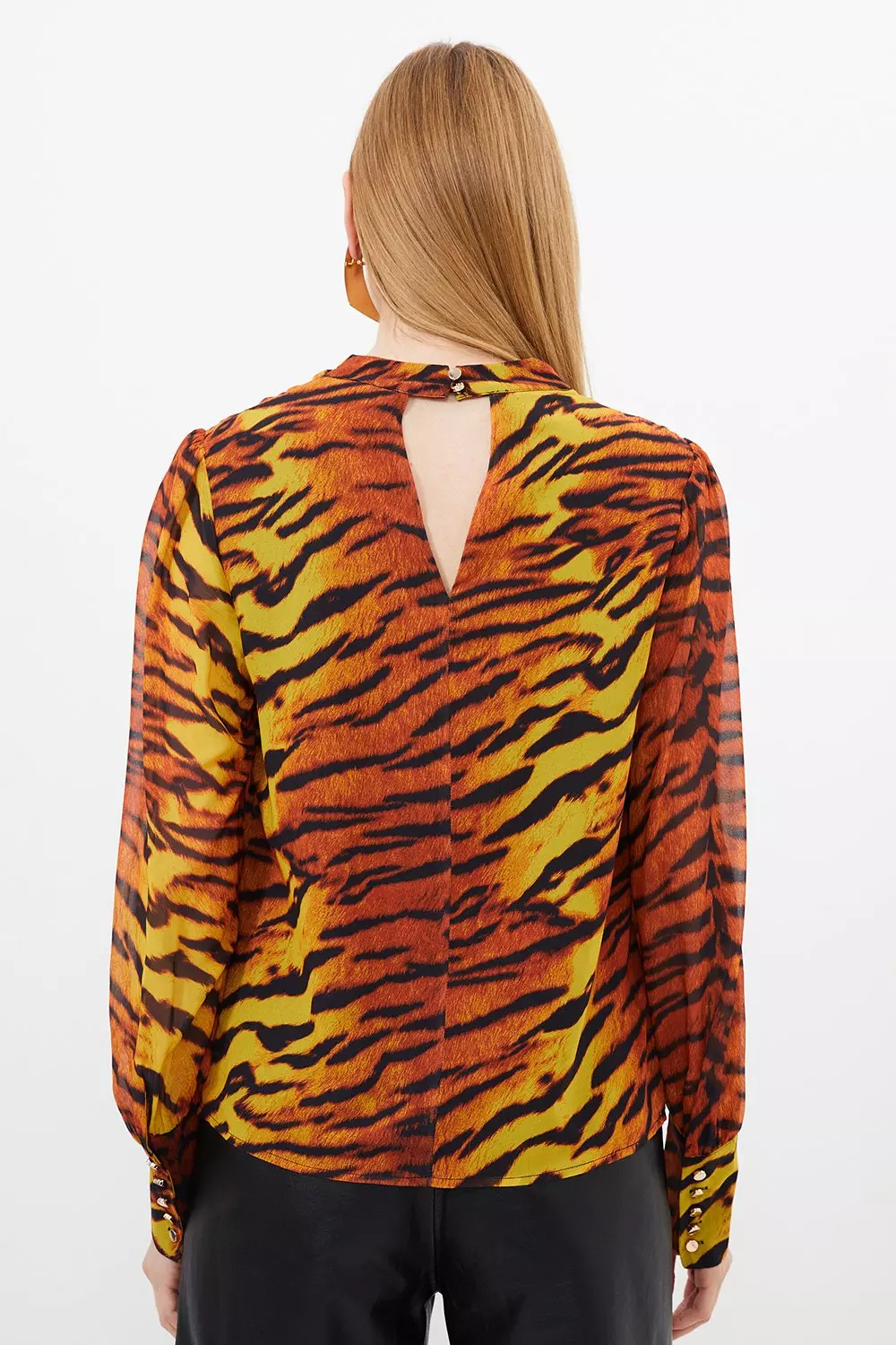 Tiger store print blouse