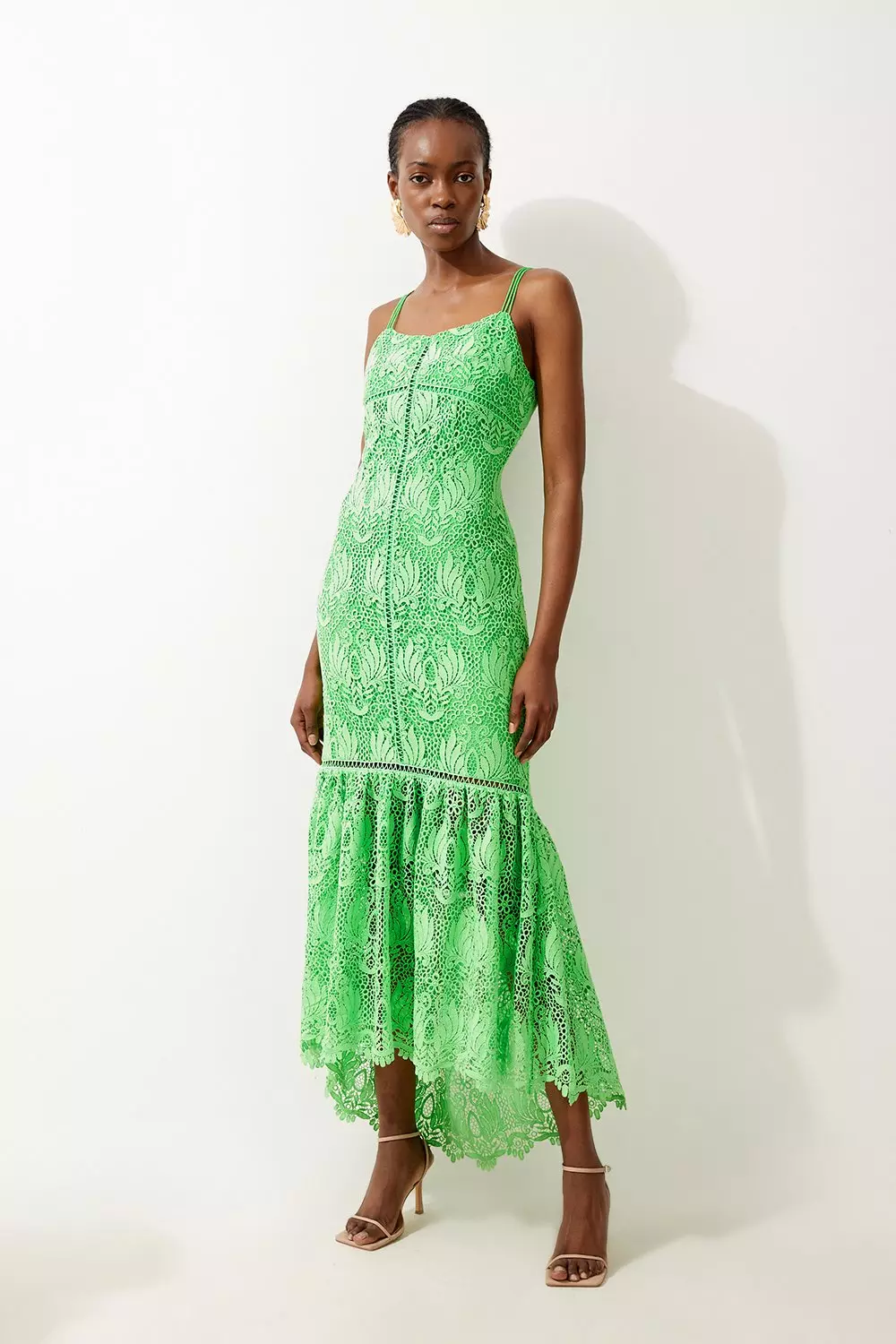 Emerald Green Lace Dress - Lace Maxi Dress - Mermaid Maxi Dress