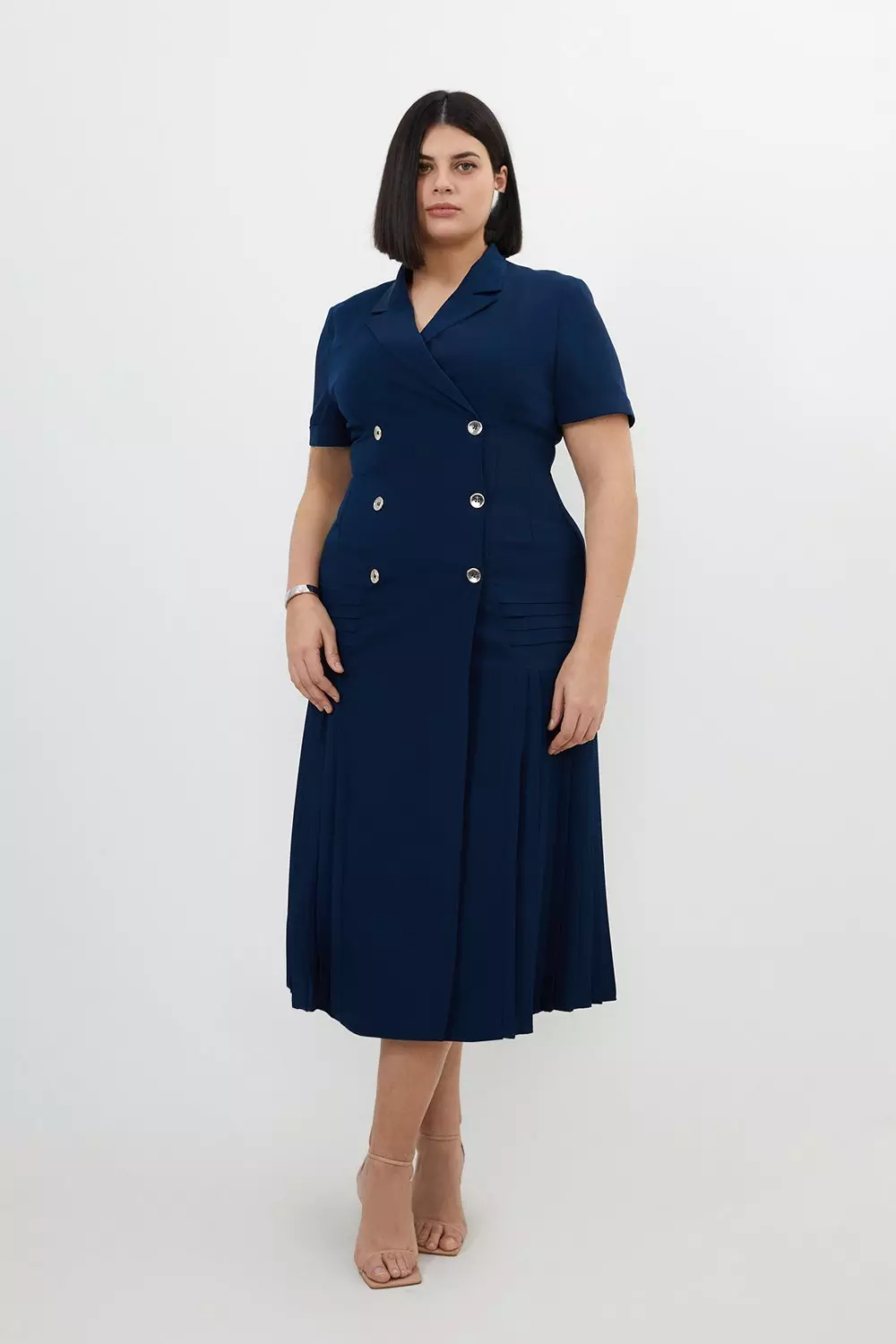 Karen millen clearance navy blue dress