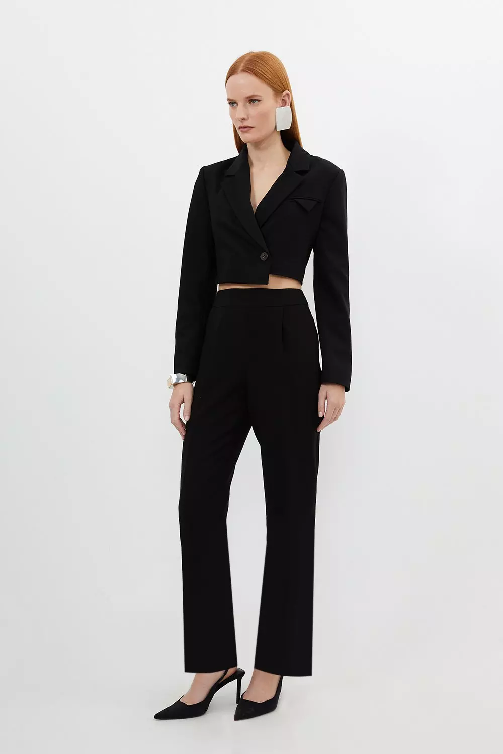 High Waisted Dress Pants | Karen Millen