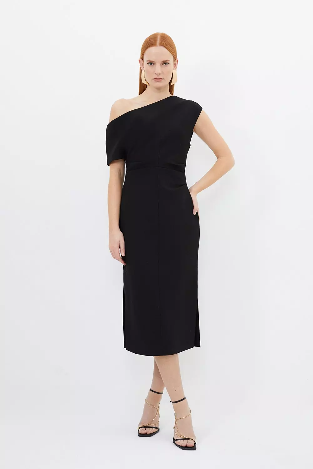 Karen millen black one shoulder clearance dress