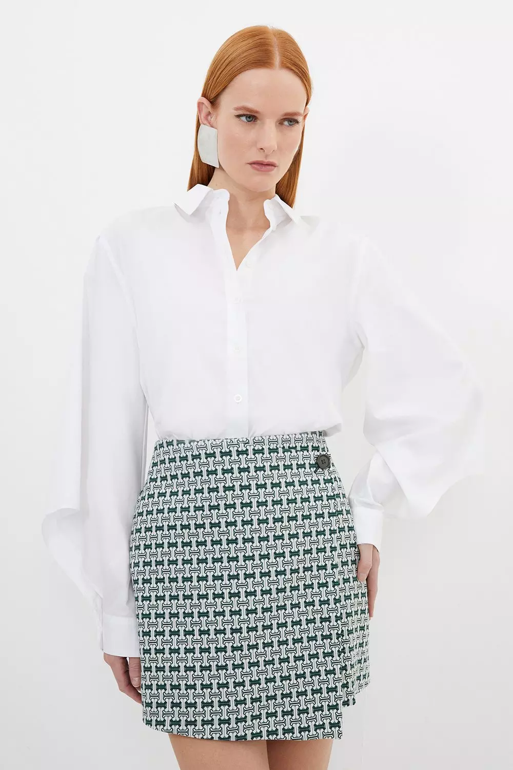 Karen millen outlet wrap mini skirt