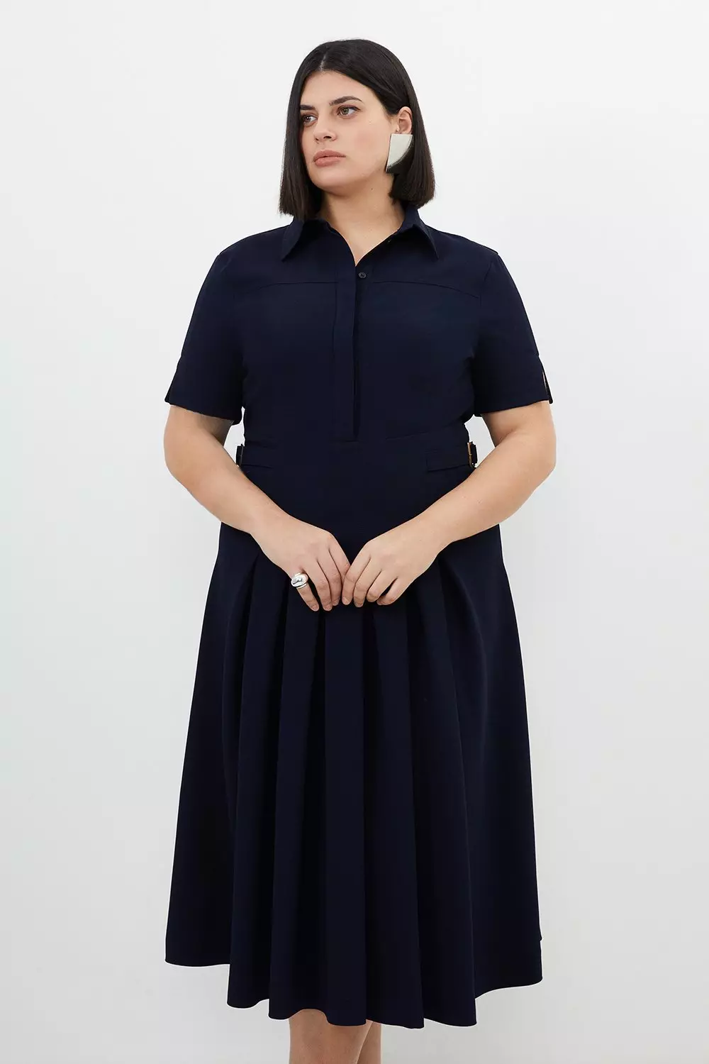 Karen millen clearance navy blue dress