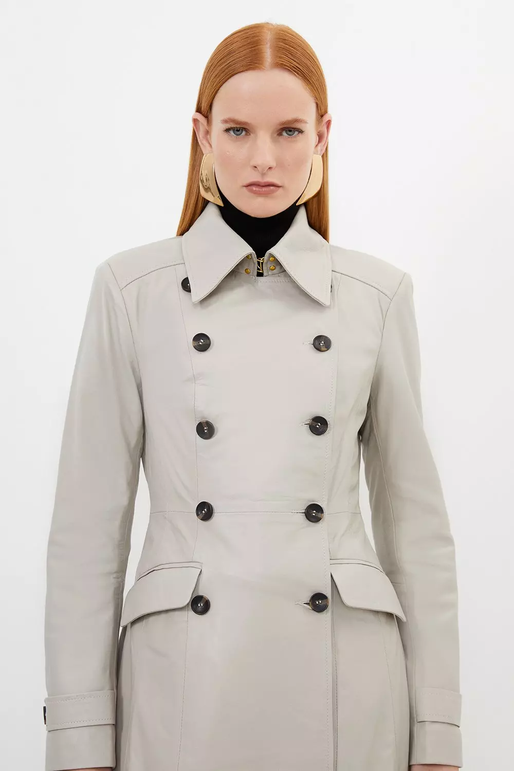 Petite double breasted military duster outlet coat