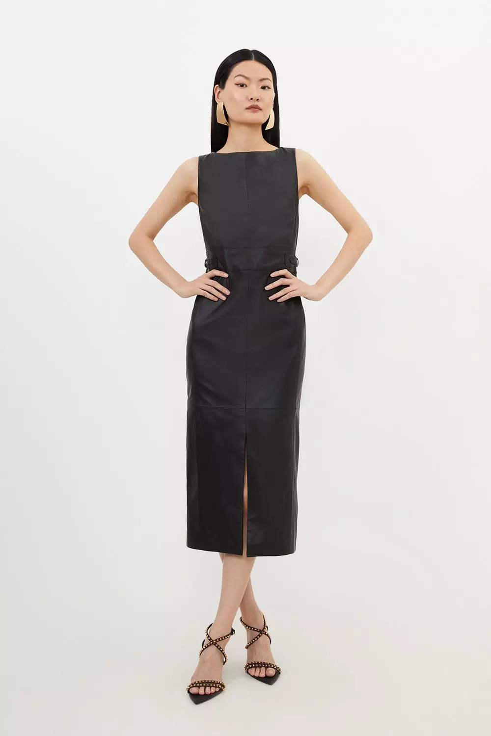 Karen millen 2025 leather dress