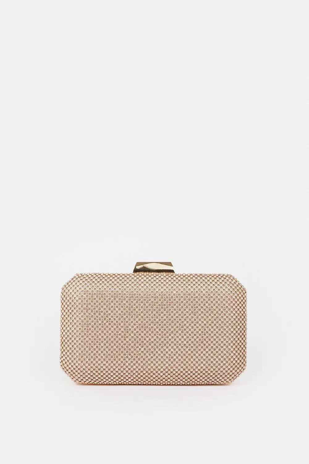 Karen millen gold store clutch bag