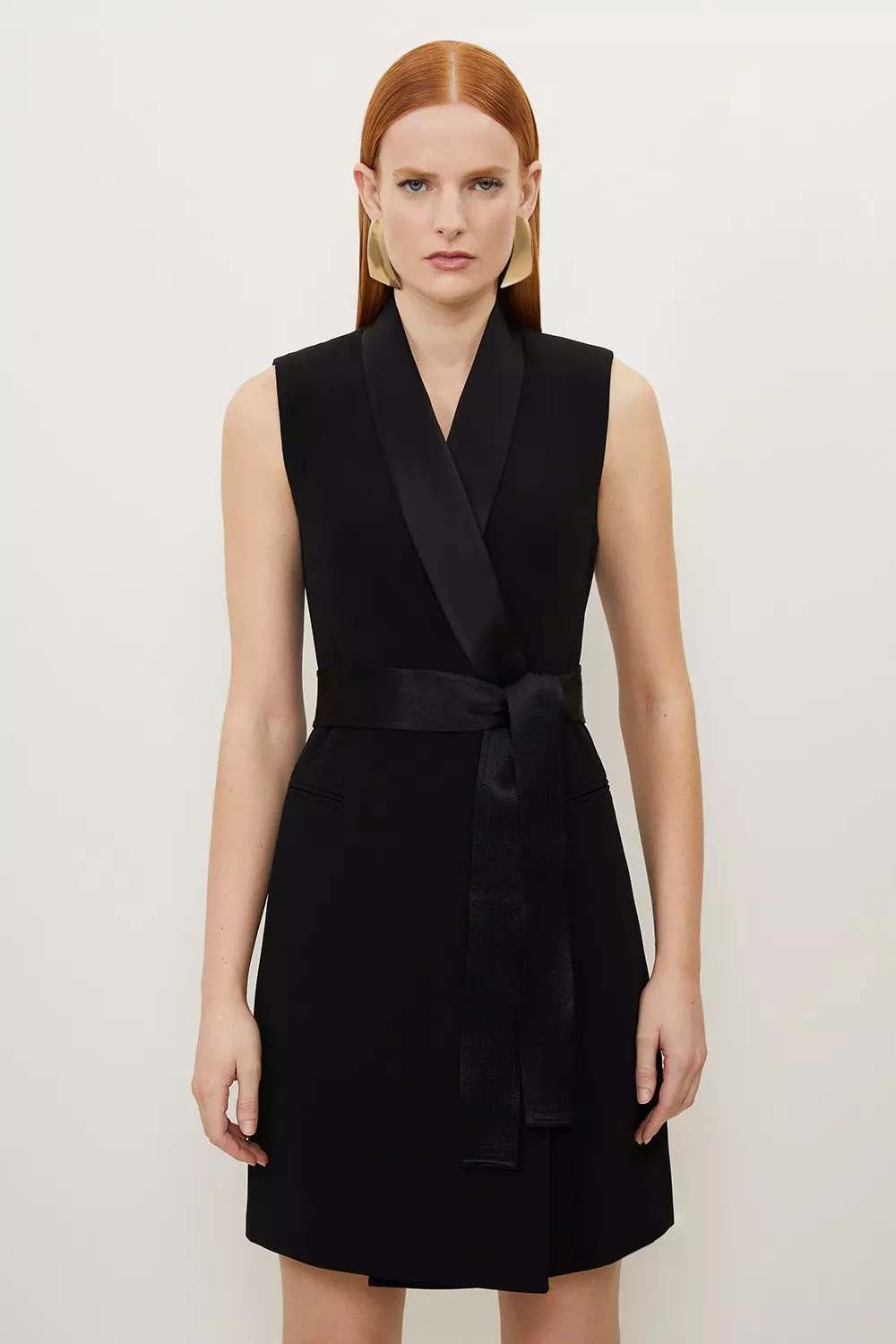 Karen millen hot sale sleeveless wrap dress