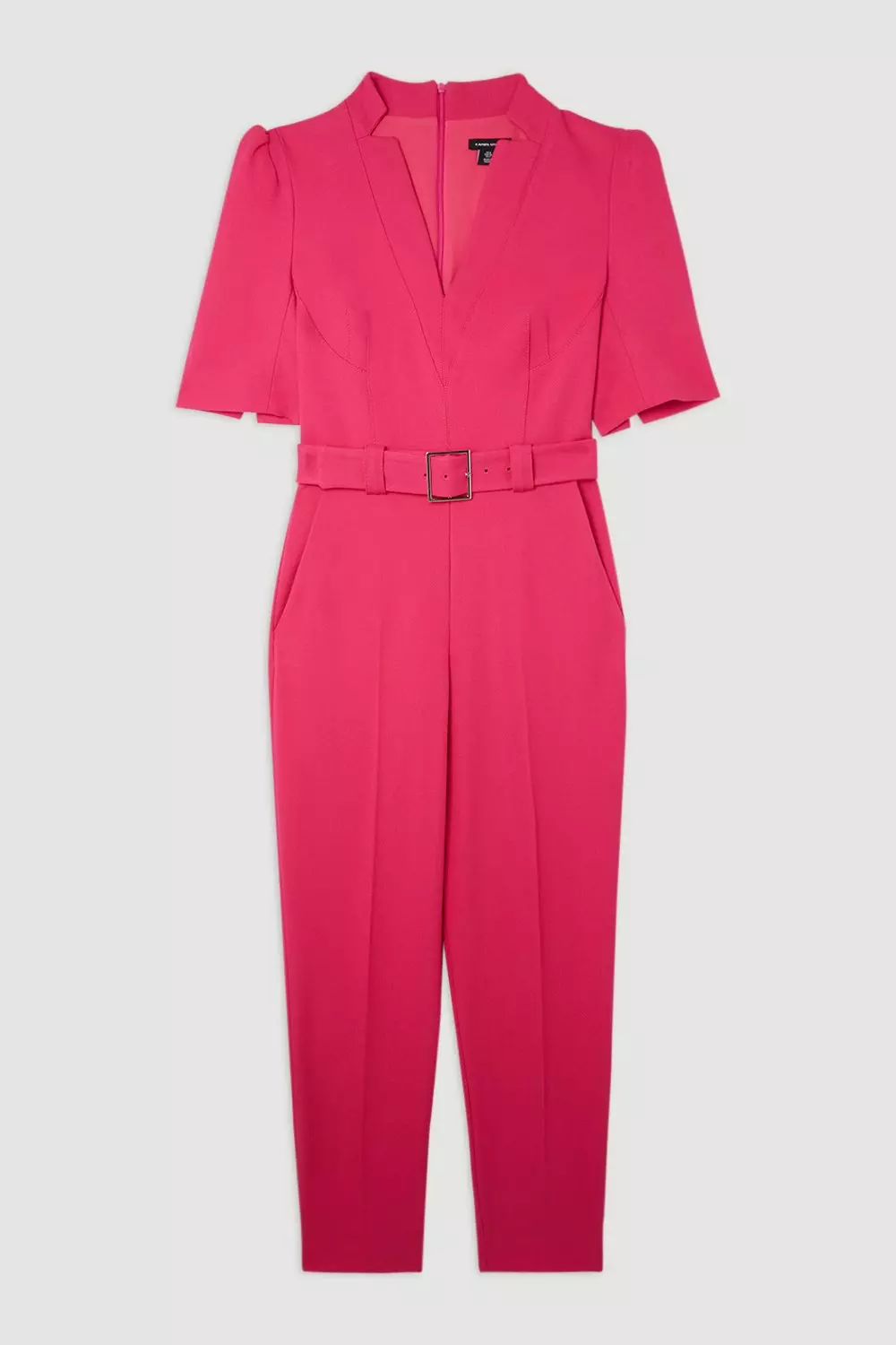 Forever Belted Notch Neck Tailored Jumpsuit | Karen Millen