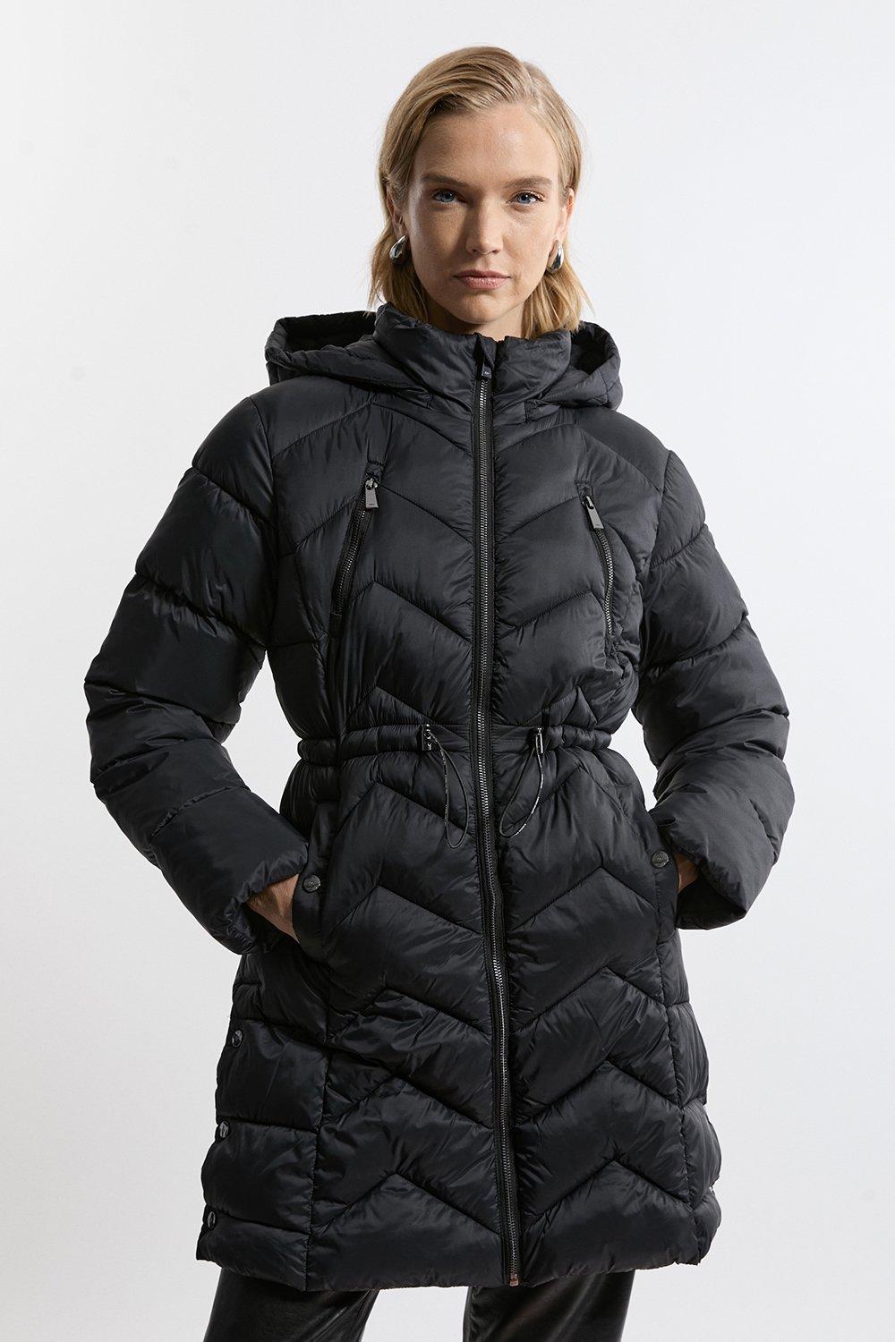 Petite Lightweight Packable Coat - Black