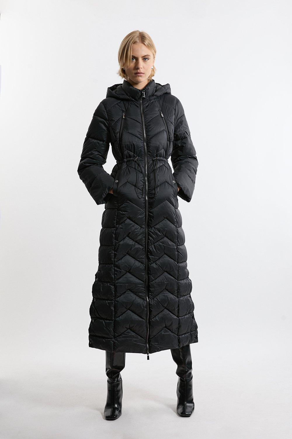 Lightweight Packable Maxi Coat - Black