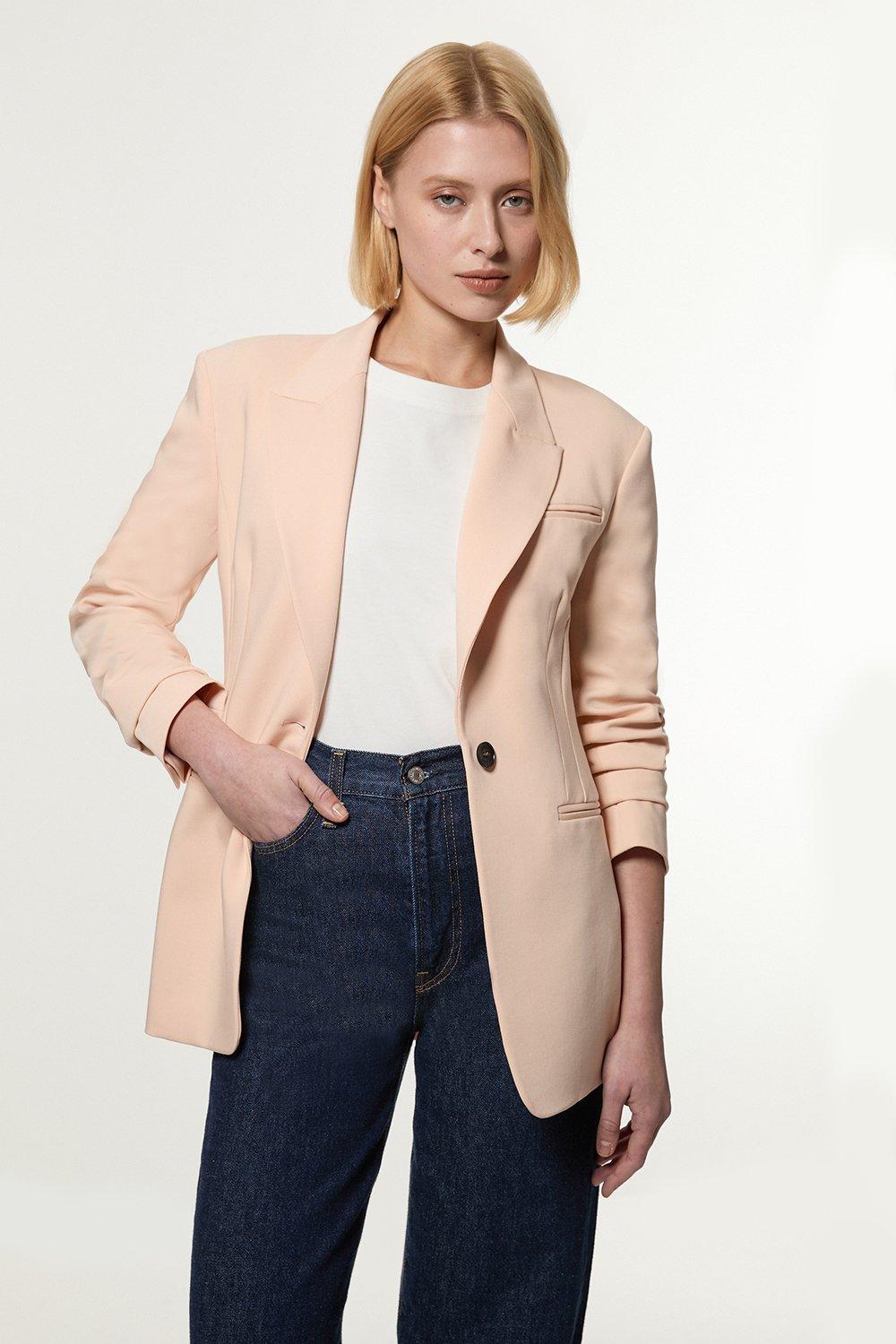 Tailored Single Breasted Jacket - Neutral