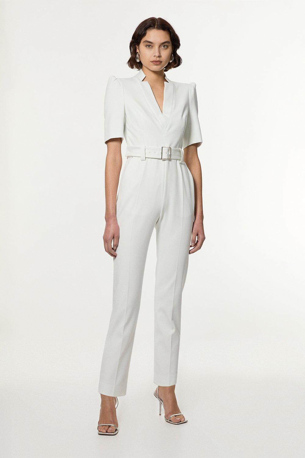 Forever Self Belted Jumpsuit - Ivory