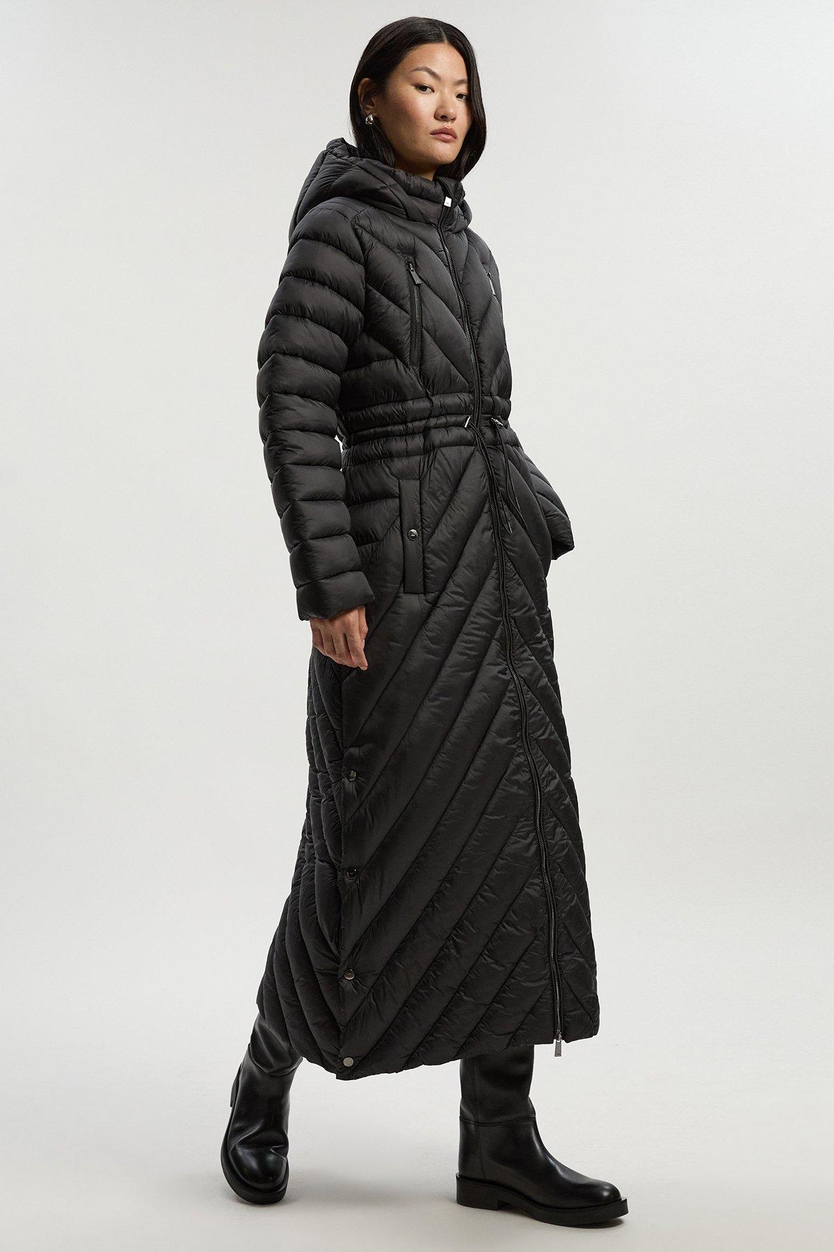 Tall Lightweight Packable Maxi Coat - Black