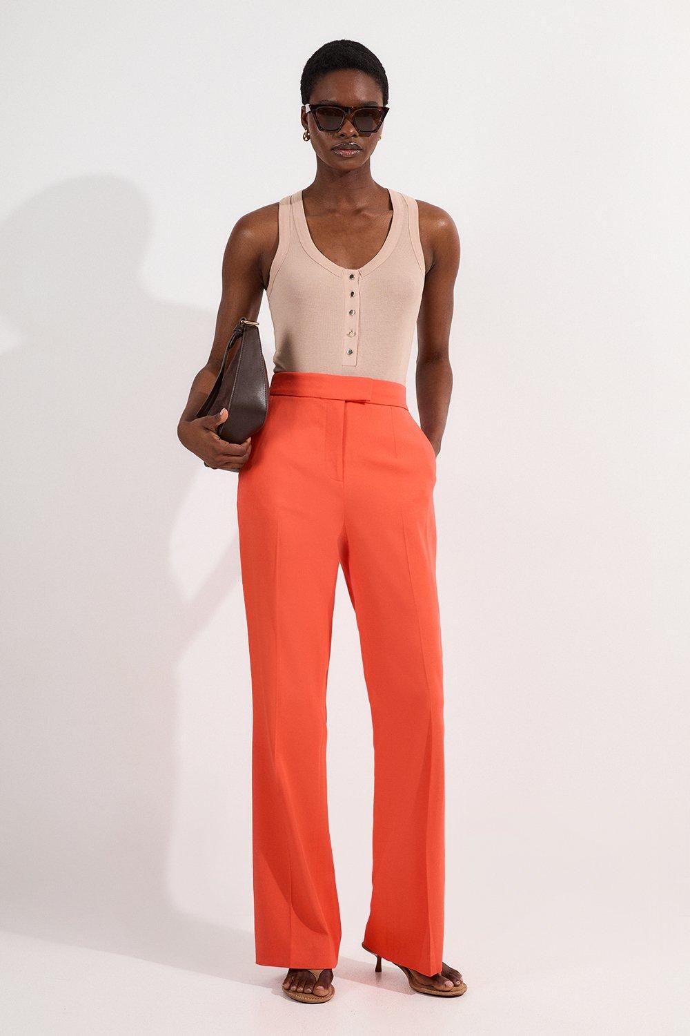 Polished Tailored Kick Flare Trouser – Pink