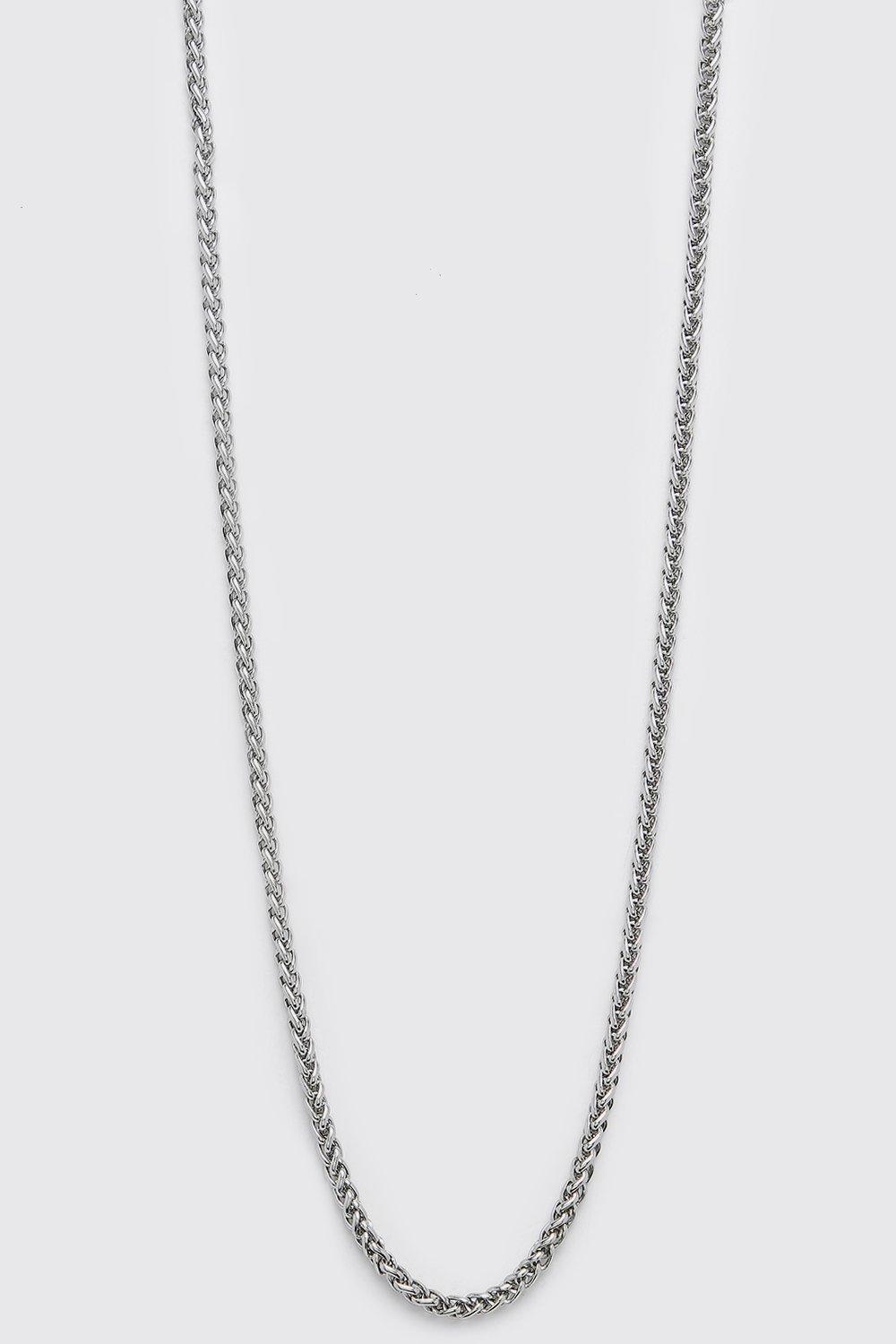collier en chaîne argentée homme - one size, argent
