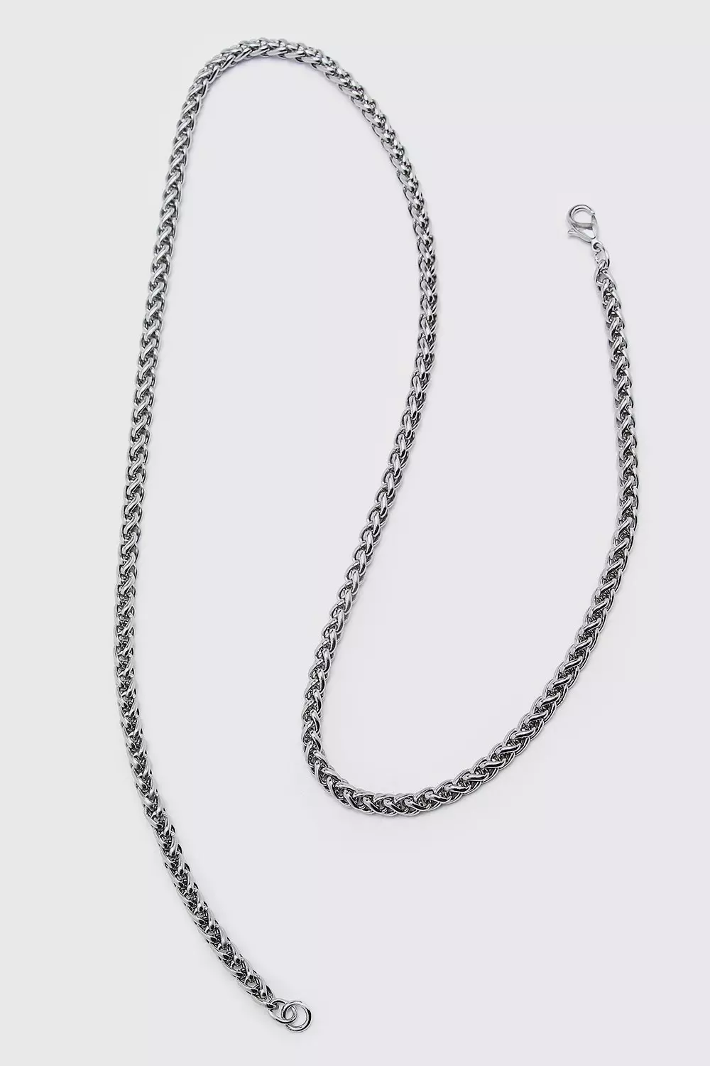 Silver rope online chain with pendant