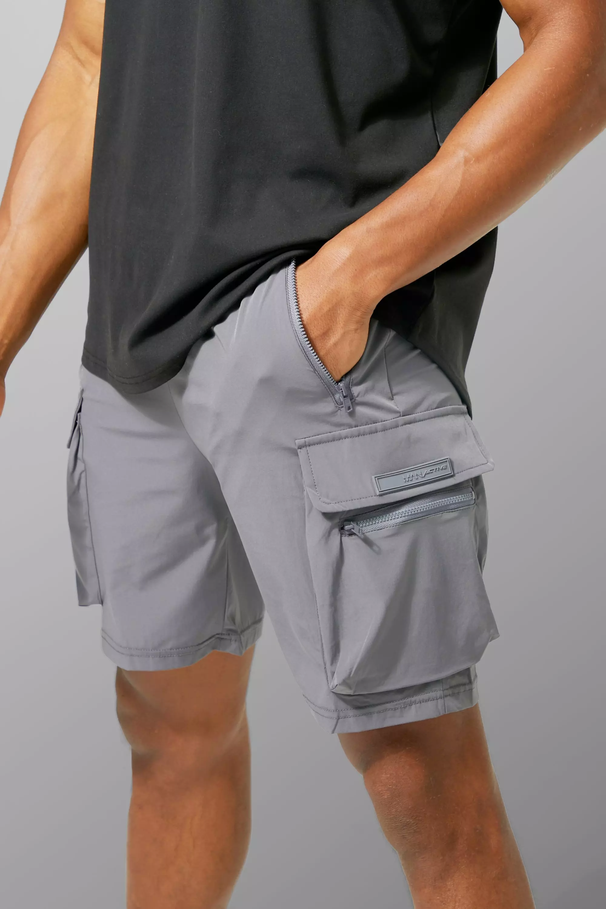 Man Active Lightweight Cargo Shorts | boohooMAN USA