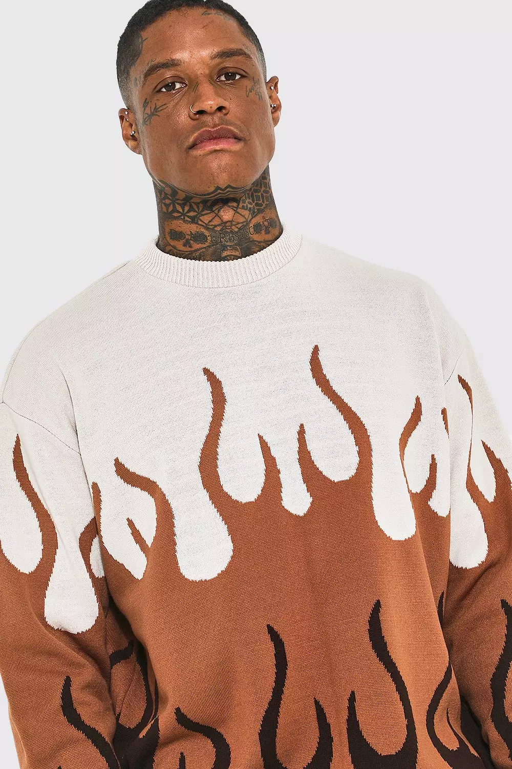 Sweater cheap with flames