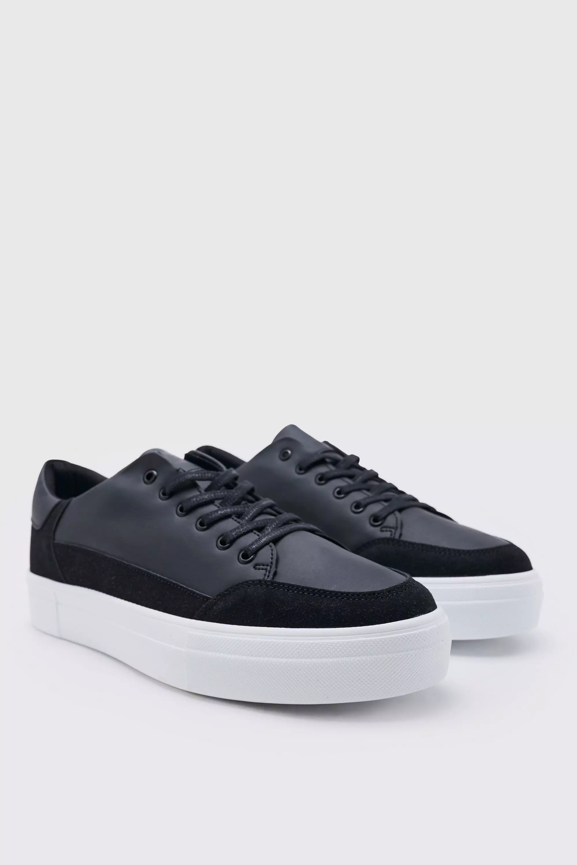 Mens all best sale black smart trainers