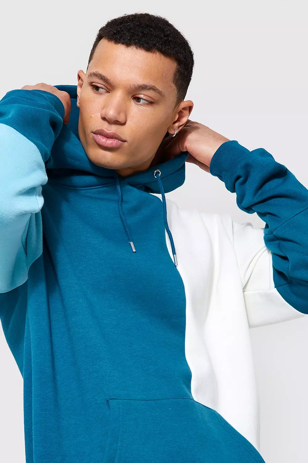 Mens pastel color hot sale block hoodie