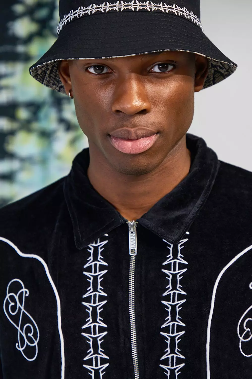 Snake and Barbwire Reversible Bucket Hat | boohooMAN UK